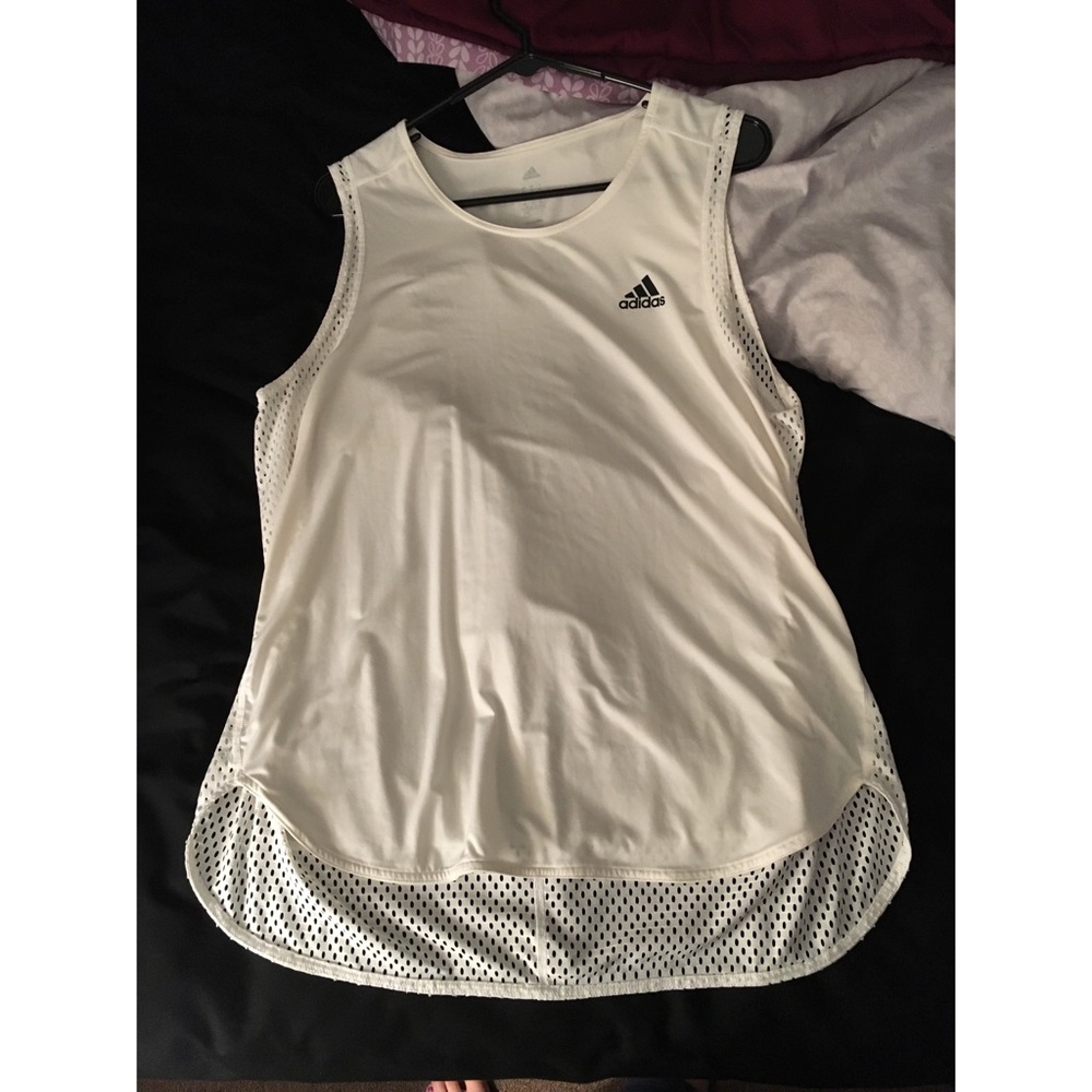 White Adidas Tank XL
